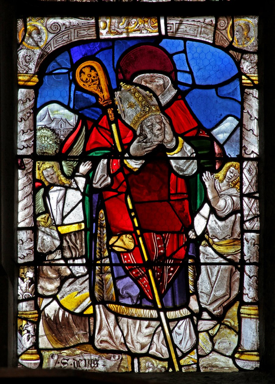 Ventana w11 que representa a San Denis de French School
