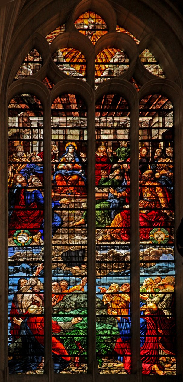 La Ascensión y Pentecostés de French School
