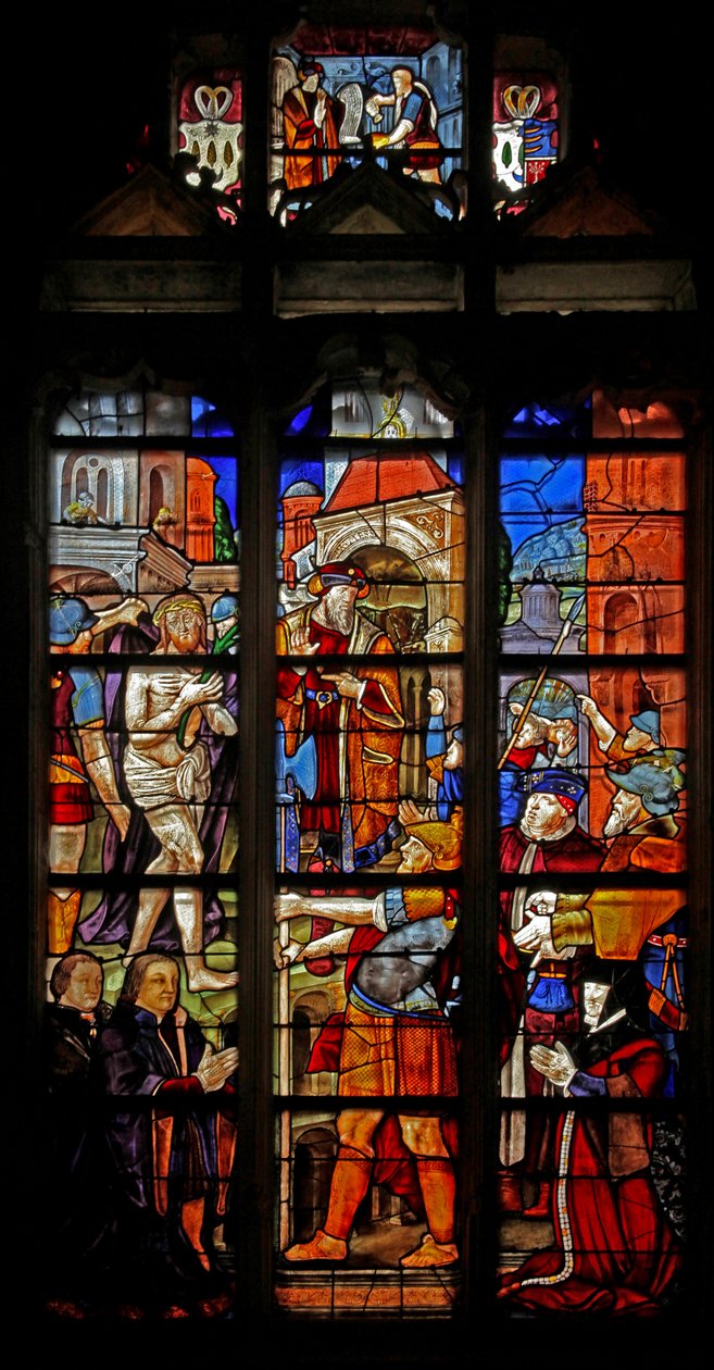 Ventana w16 que representa Ecce Homo después de Durero de French School
