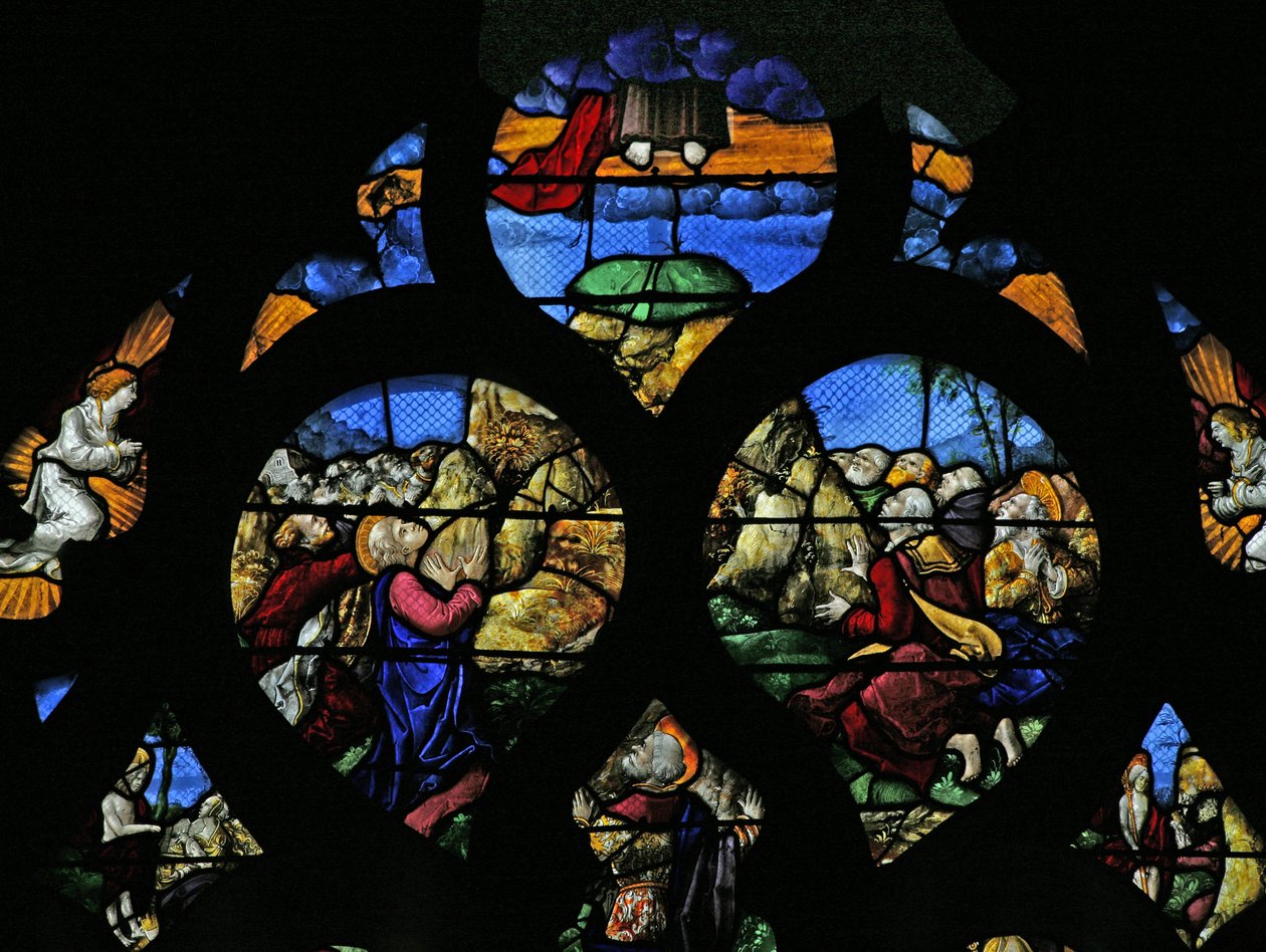 Ventana que representa la Ascensión de French School