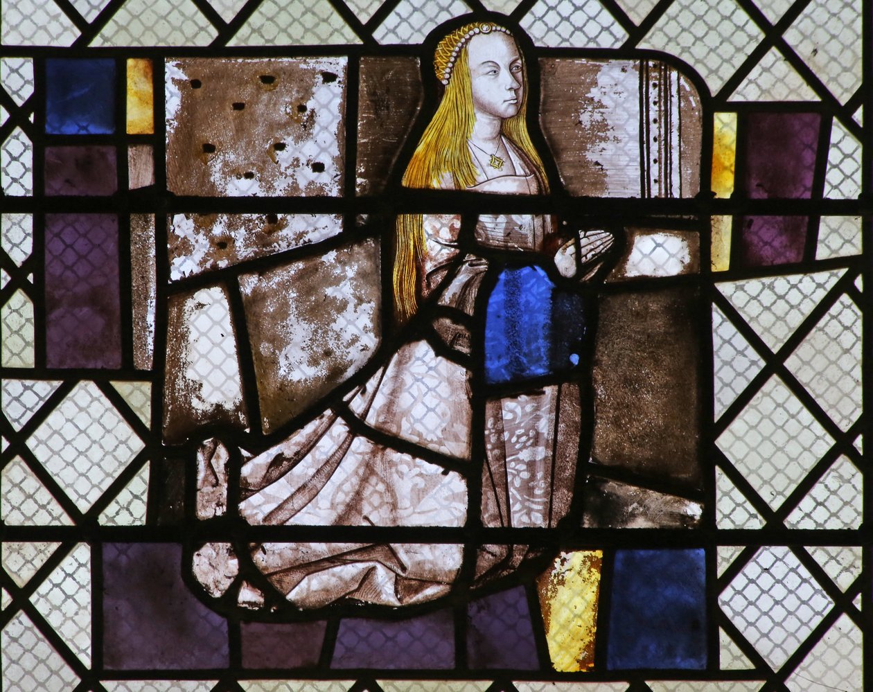 Ventana w19 que representa a una donante femenina de French School