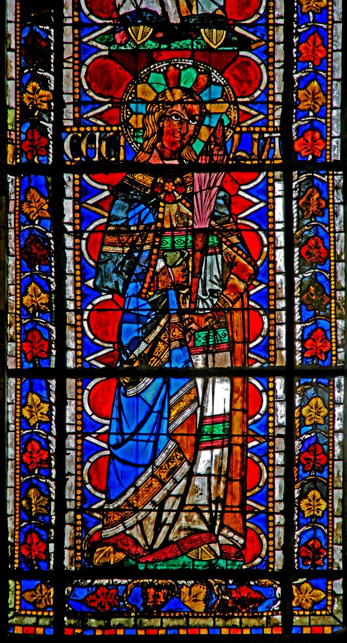 Ventana w202 que representa a Santa Cecilia de French School