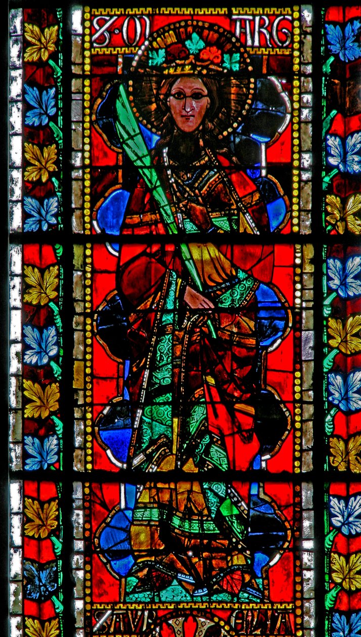 Ventana w202 que representa a Santa Margarita de French School
