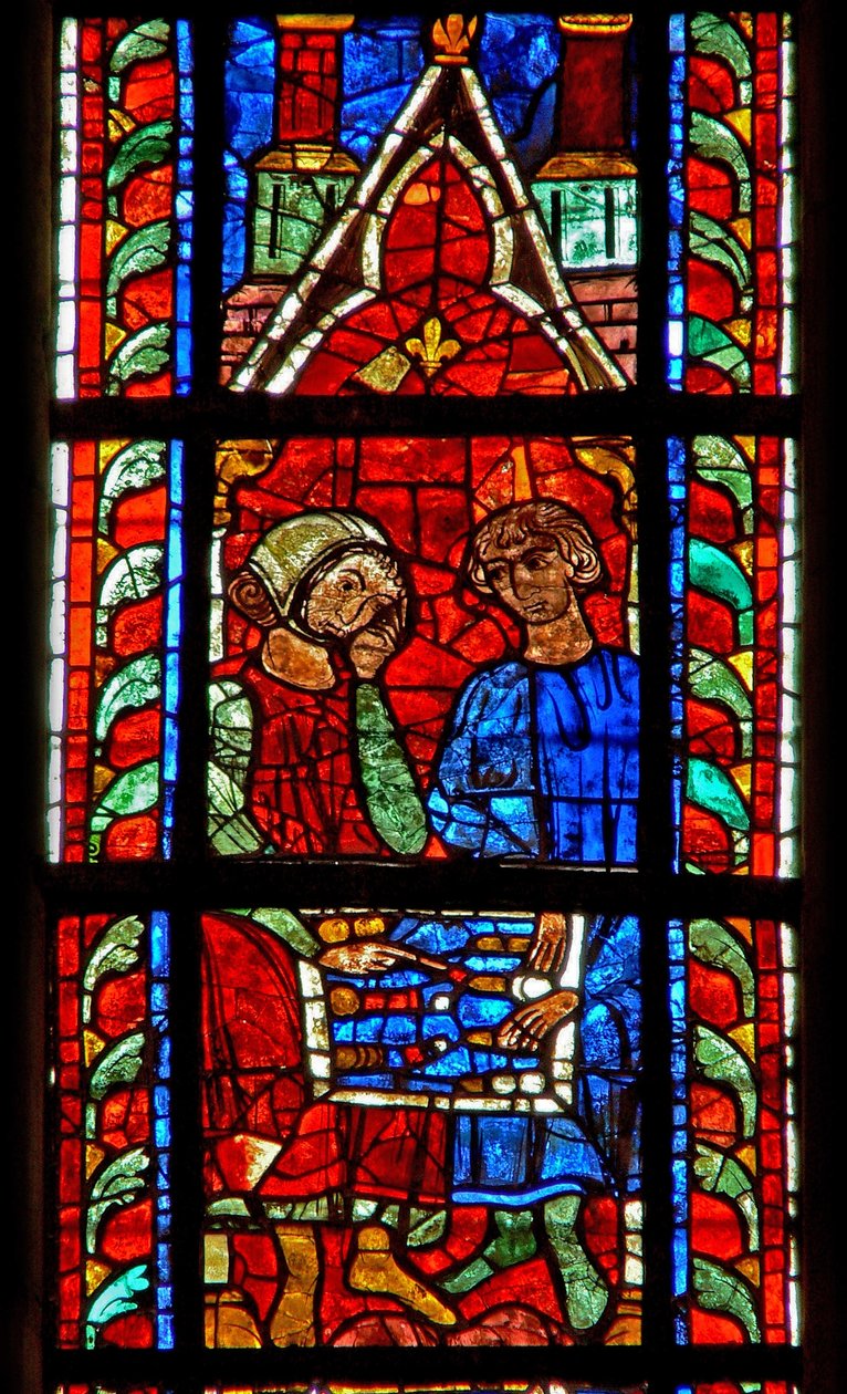 Ventana w210 que representa a jugadores de Tric-Trac de French School