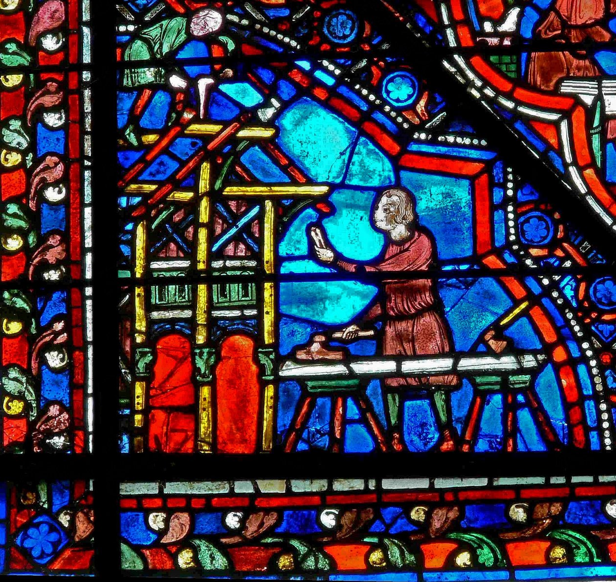 Ventana w21 que representa donantes - carpinteros de French School