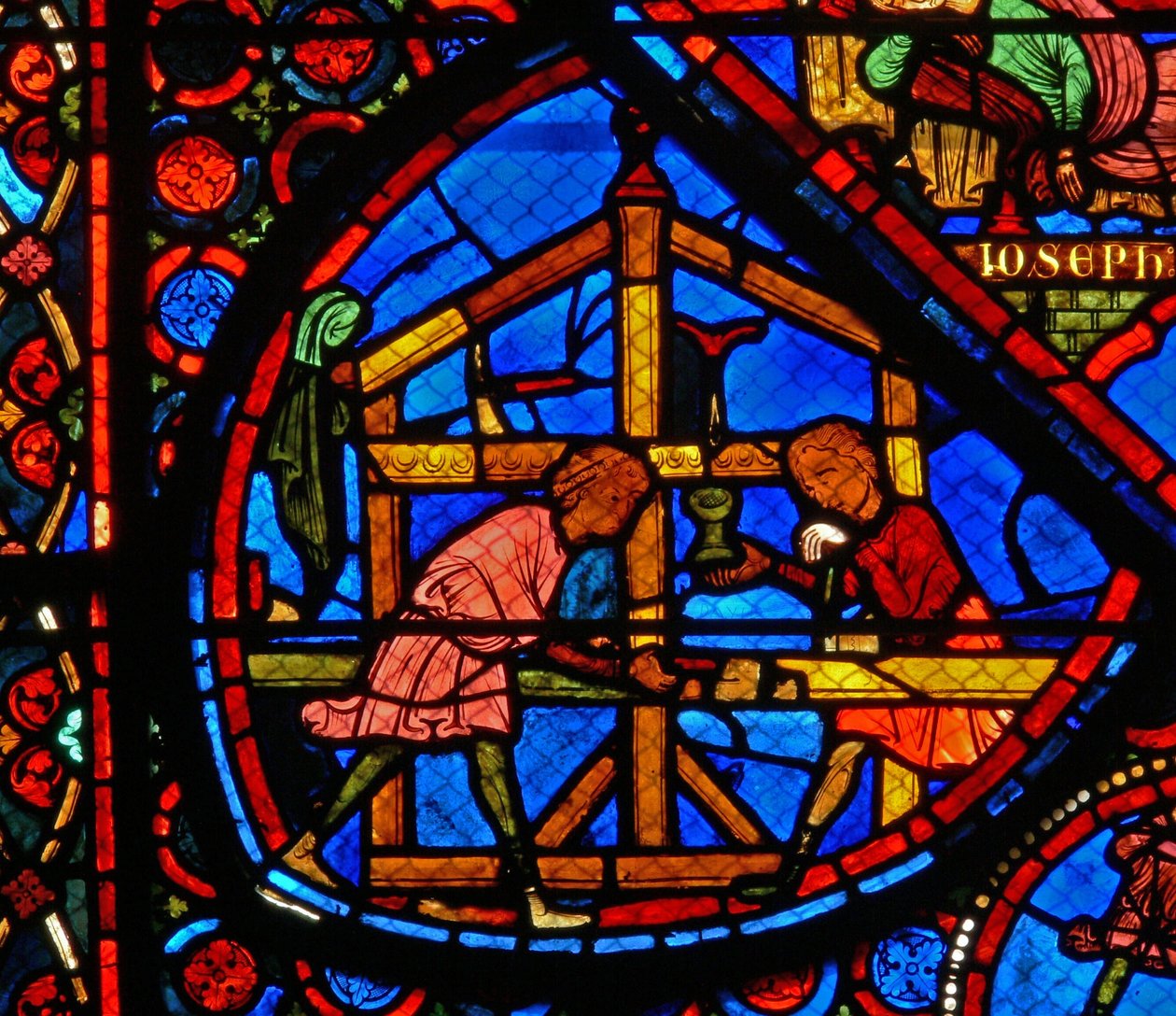Ventana w24 que representa a donantes - carpinteros de French School
