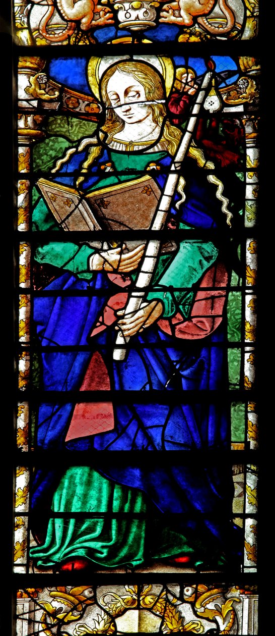 Ventana w2 que representa a Santa Genoveva de French School