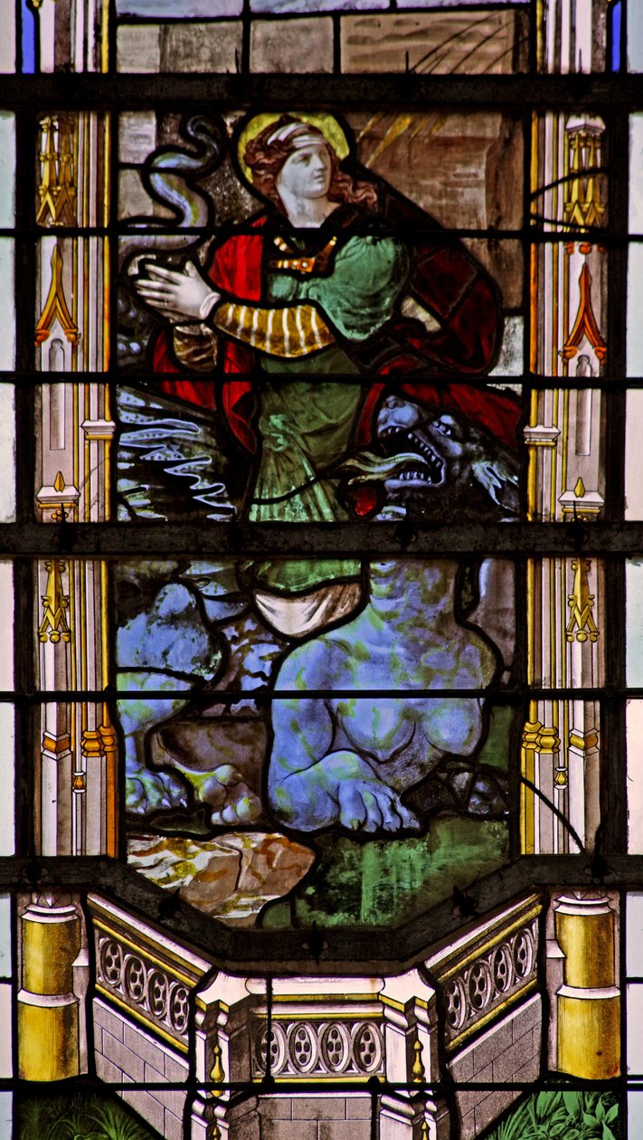Ventana w31 que representa a Santa Margarita de French School