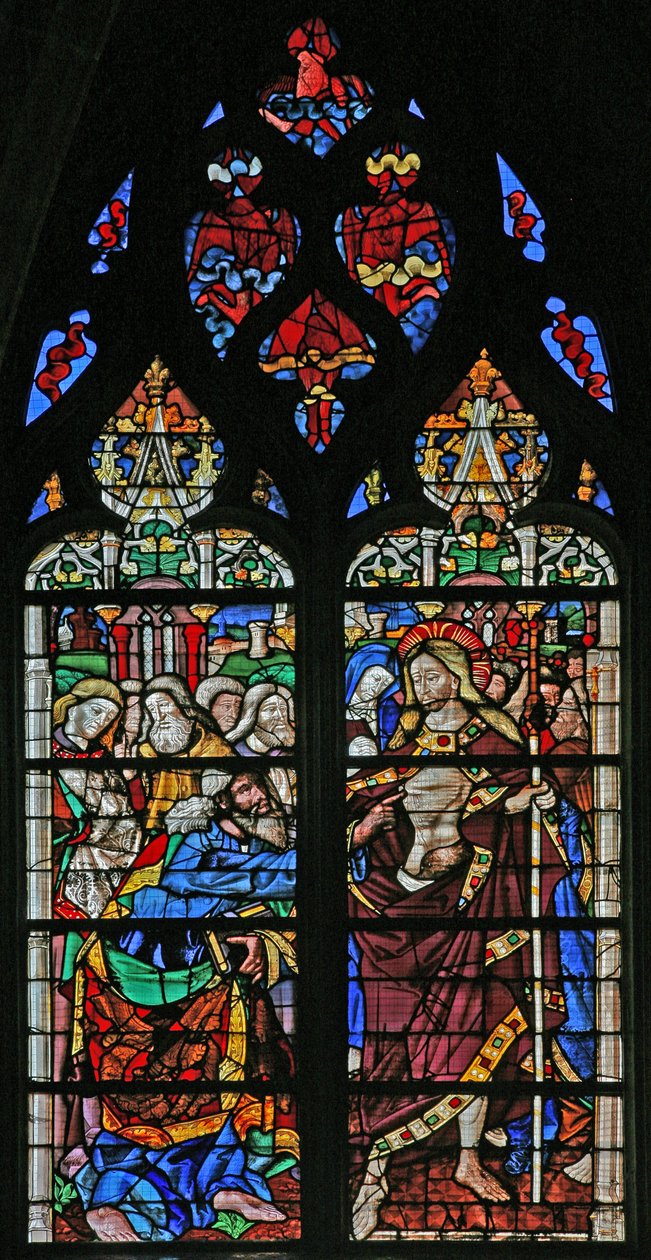 Ventana w58 que representa a Santo Tomás el Incrédulo de French School