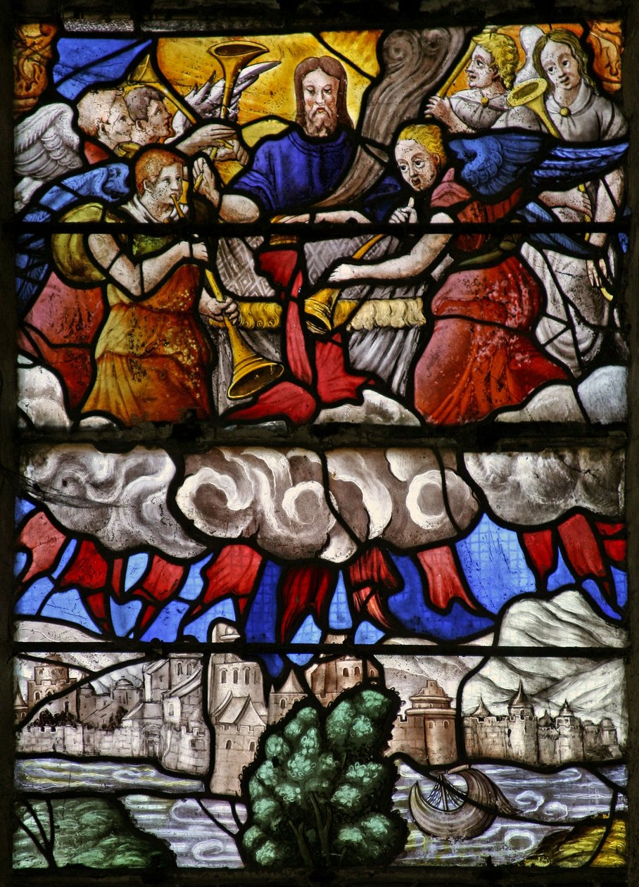 Ventana w7 que representa Fuego del Cielo de French School