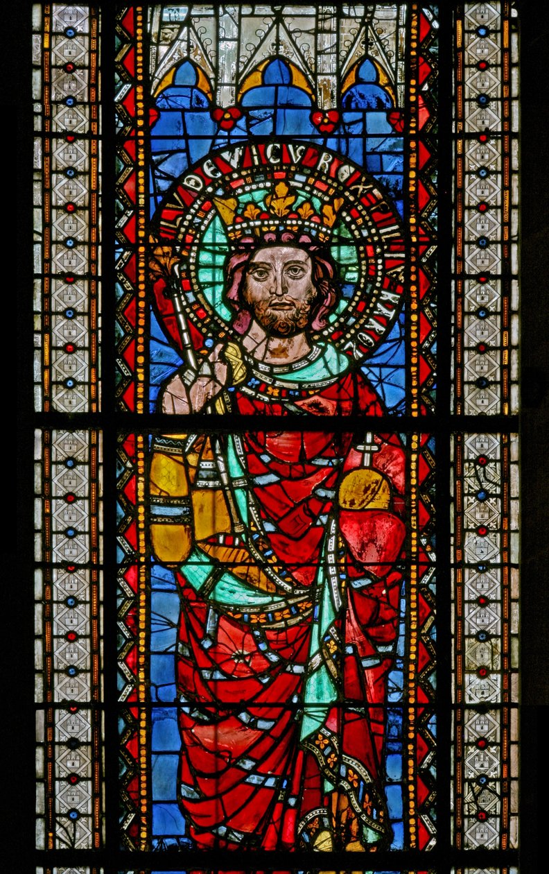Ventana w9 que representa a Luis el Justo de French School