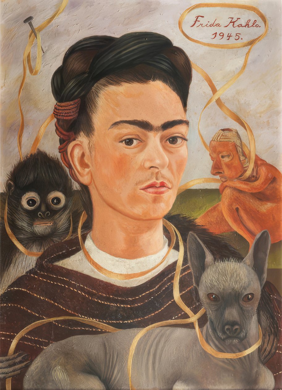 Autorretrato con changuito de Frida Kahlo