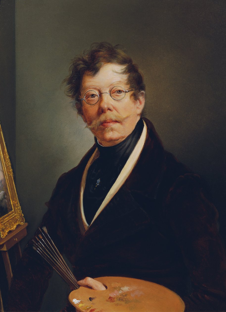 Autorretrato en el caballete de Friedrich Johann Gottlieb Lieder