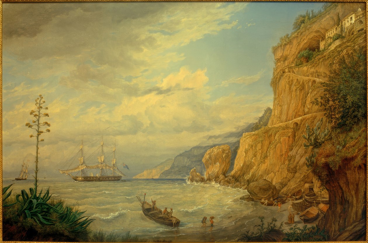F. Thöming, Monasterio capuchino en Amalfi de Friedrich Thöming