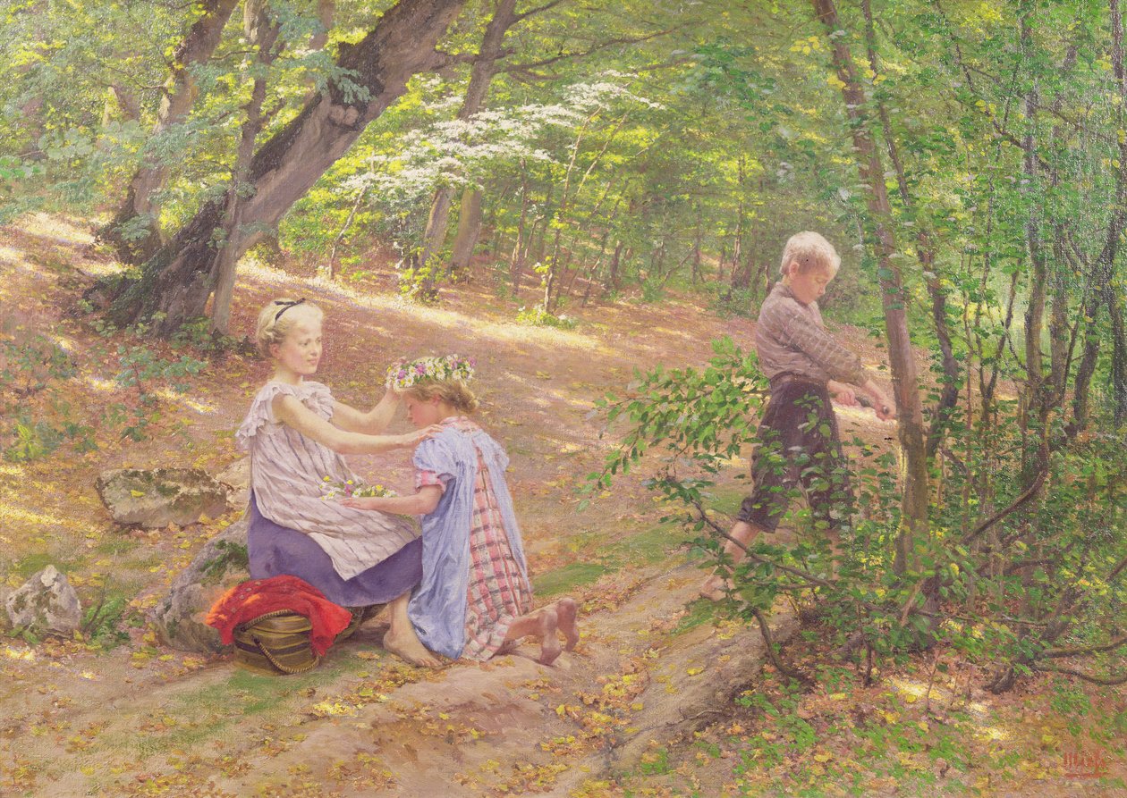 Una guirnalda de flores, siglo XIX de Frigyes Friedrich Miess