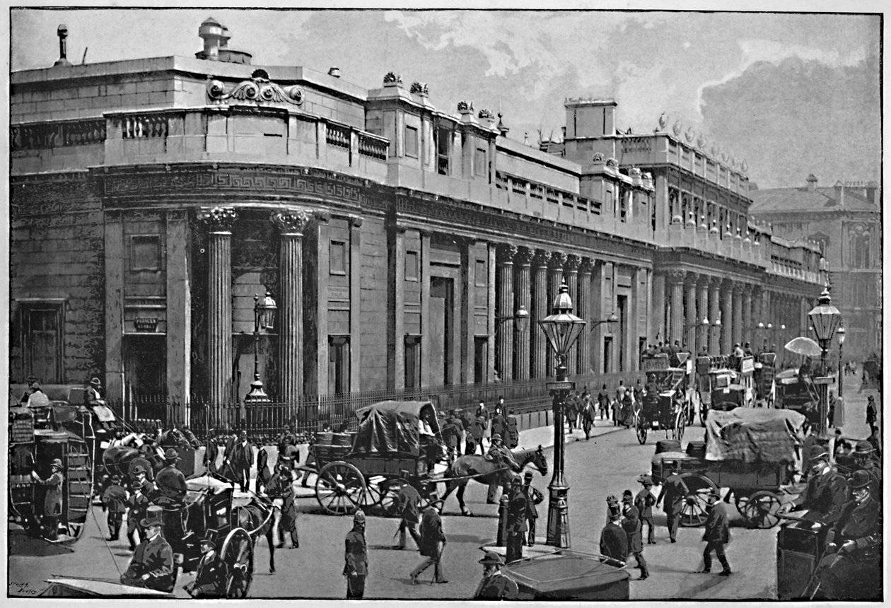 El Banco de Inglaterra, c. 1896 de Frith and Co