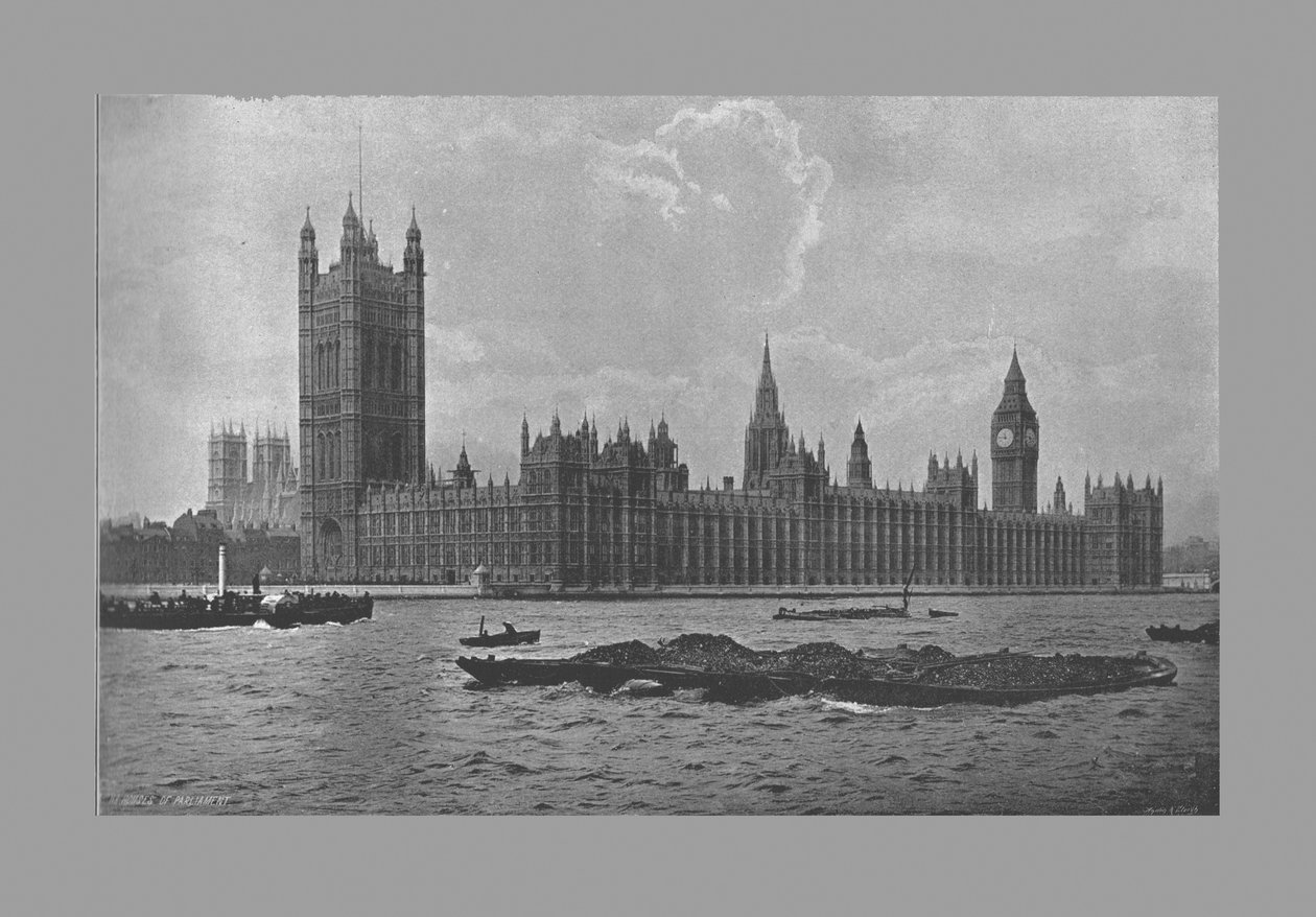 Las Casas del Parlamento, Londres, c. 1900 de Frith and Co