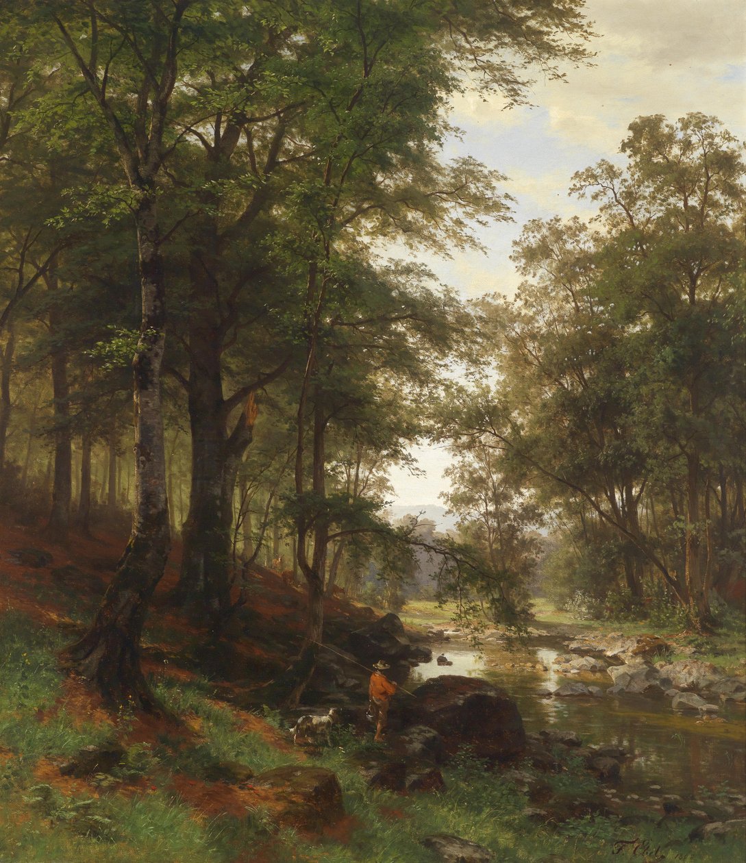Idilio en el bosque de hayas de Fritz Ebel