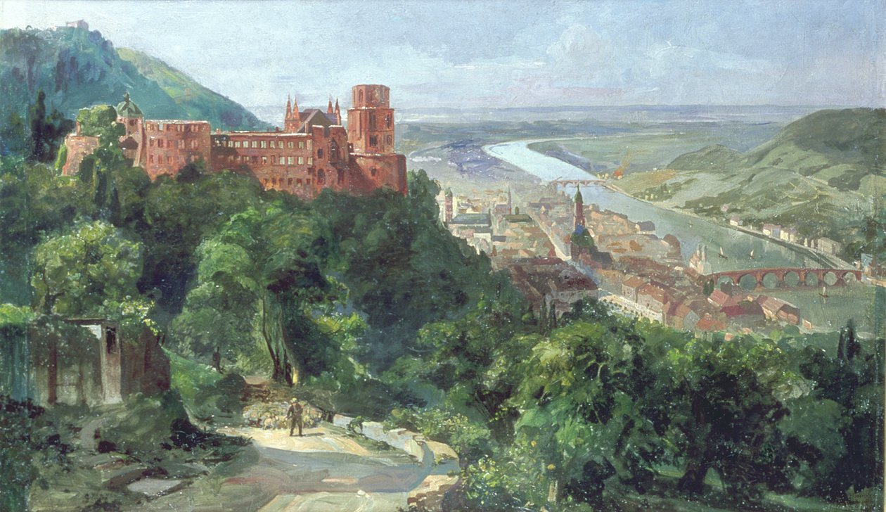 Vista de Heidelberg, c.1910 de Fritz Genutat