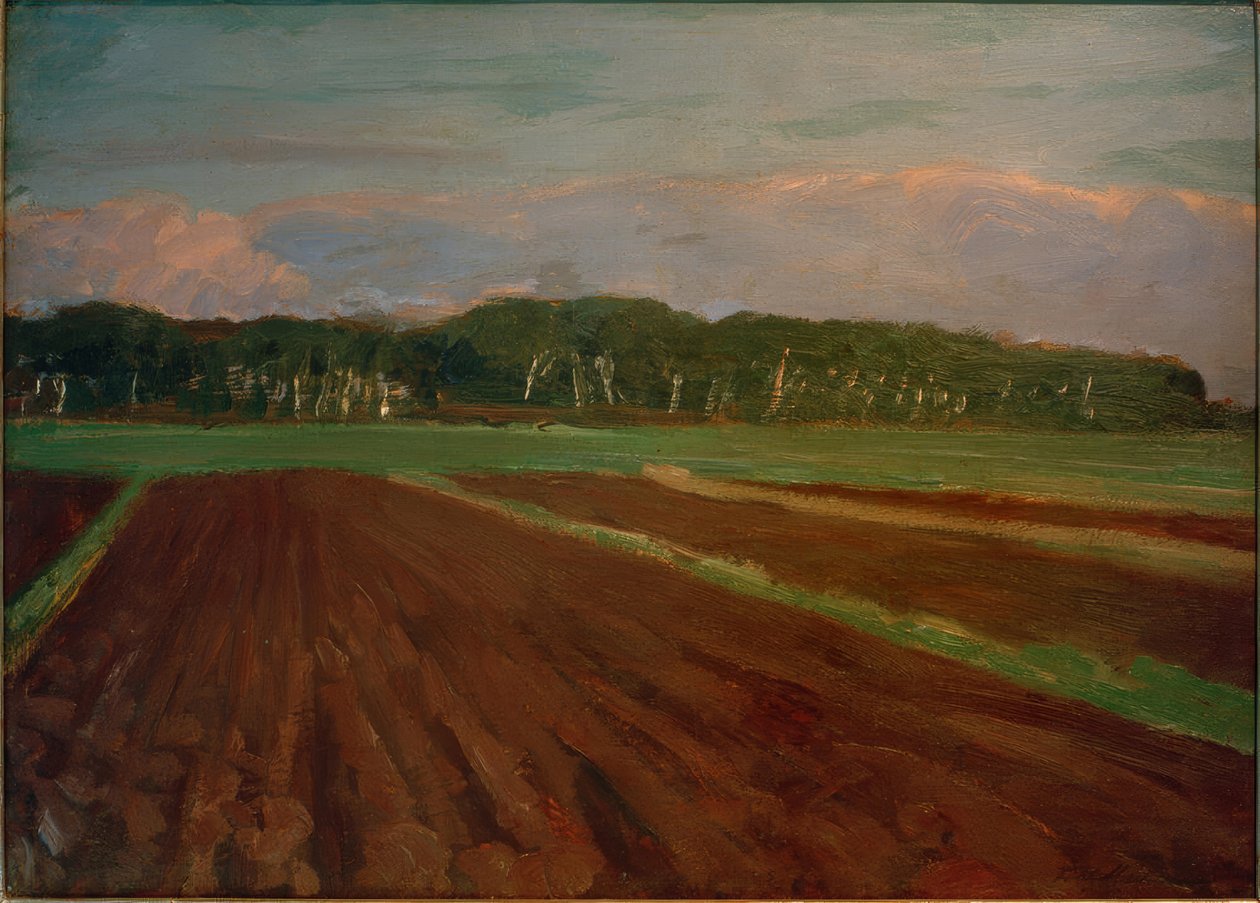 Campos al pie del Weyerberg de Fritz Mackensen