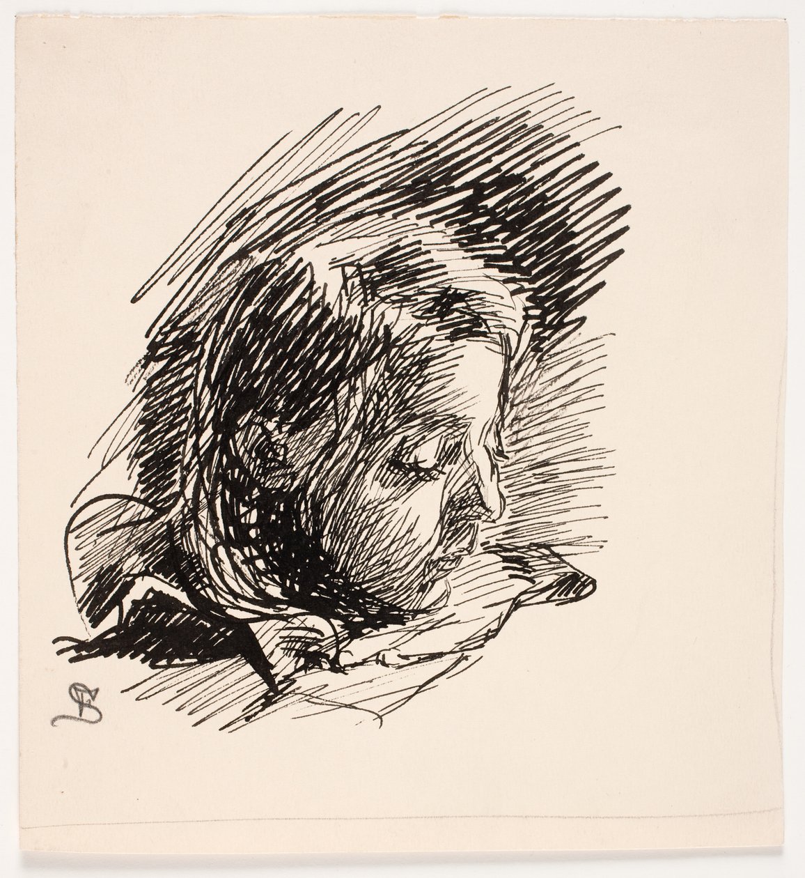 Cabeza de la hija del artista Clara (Nolle) de Fritz Syberg