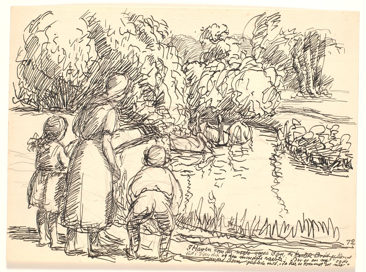 En el jardín vinieron algunos niños pequeños... de Fritz Syberg