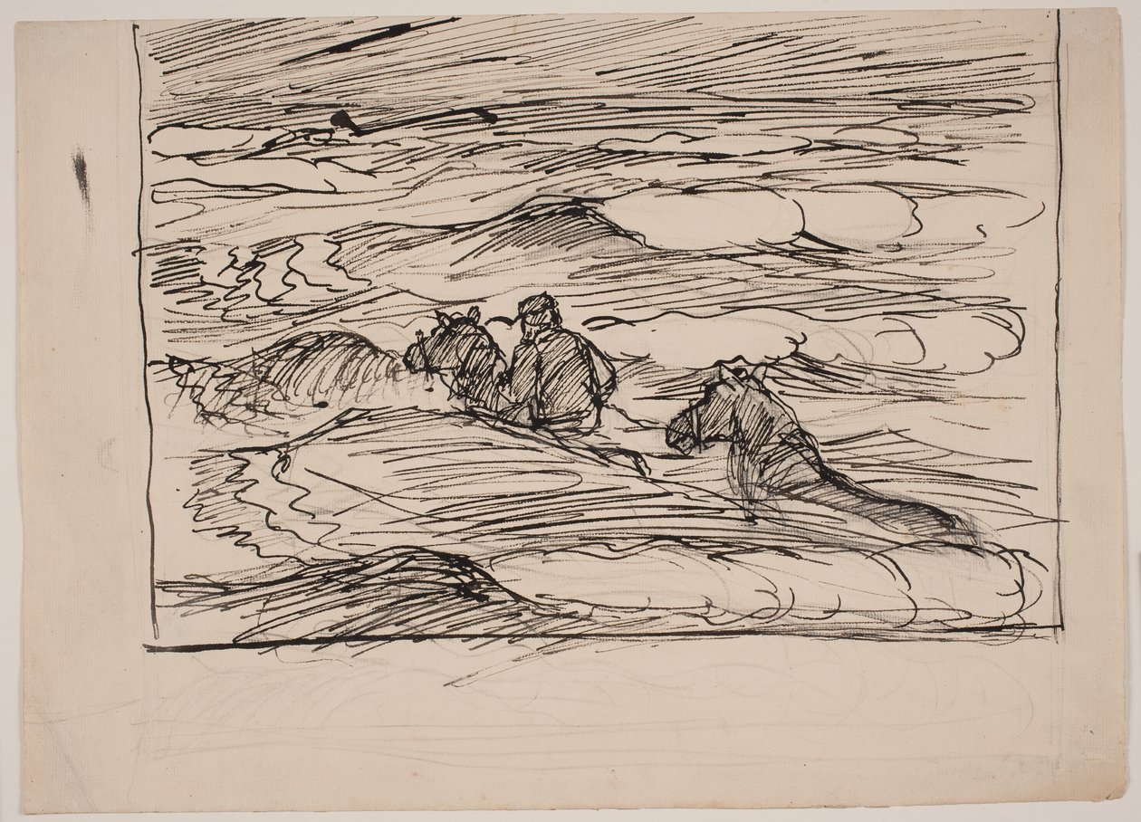 Søren Kanne cabalgando a través de las olas de Fritz Syberg