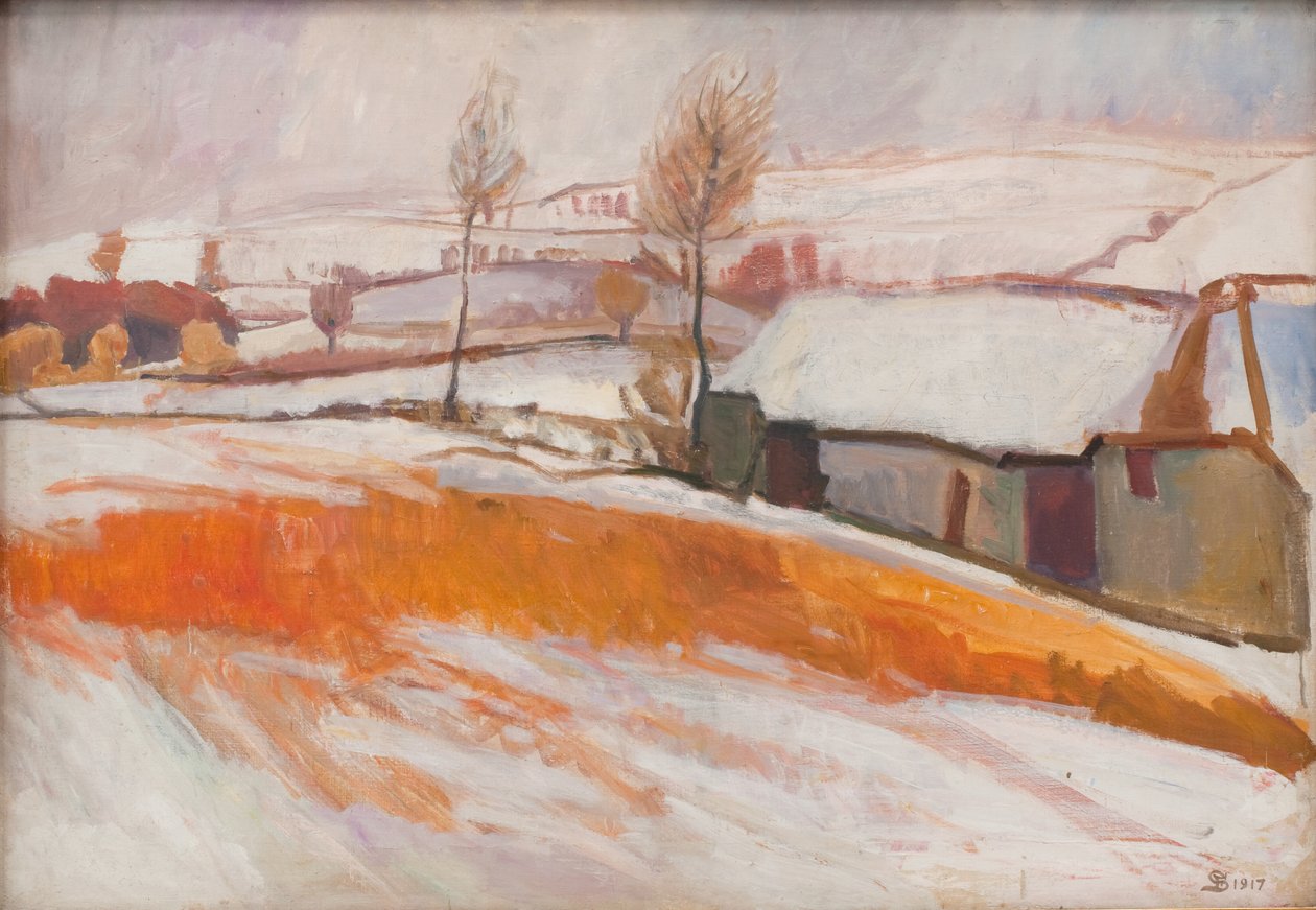 Paisaje de invierno. Sobre la colina de Kærby de Fritz Syberg