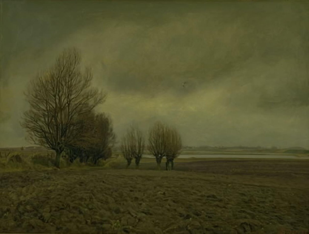 Paisaje Invernal cerca de la Playa de Taarby en Funen de Fritz Syberg