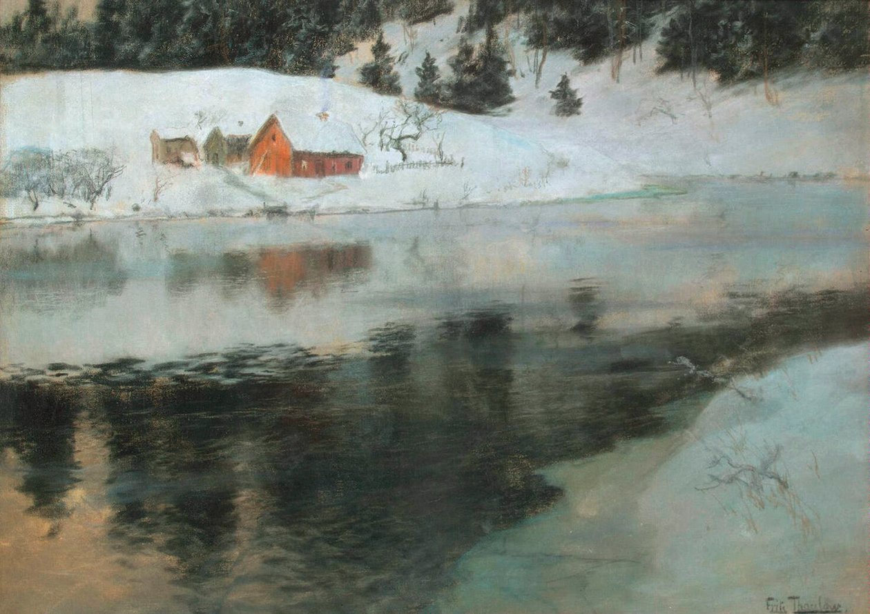 Paisaje de invierno, c. 1883-1884 de Fritz Thaulov