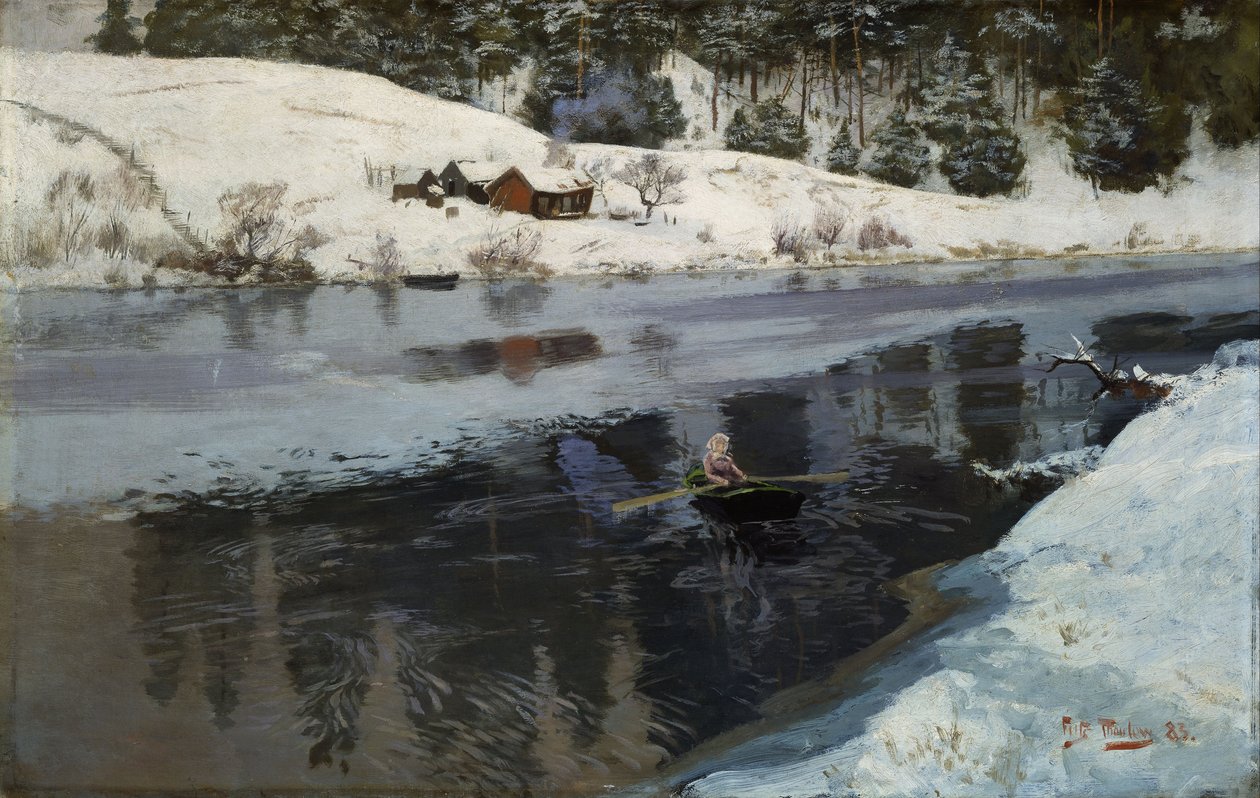 Invierno en el río Simoa de Fritz Thaulov