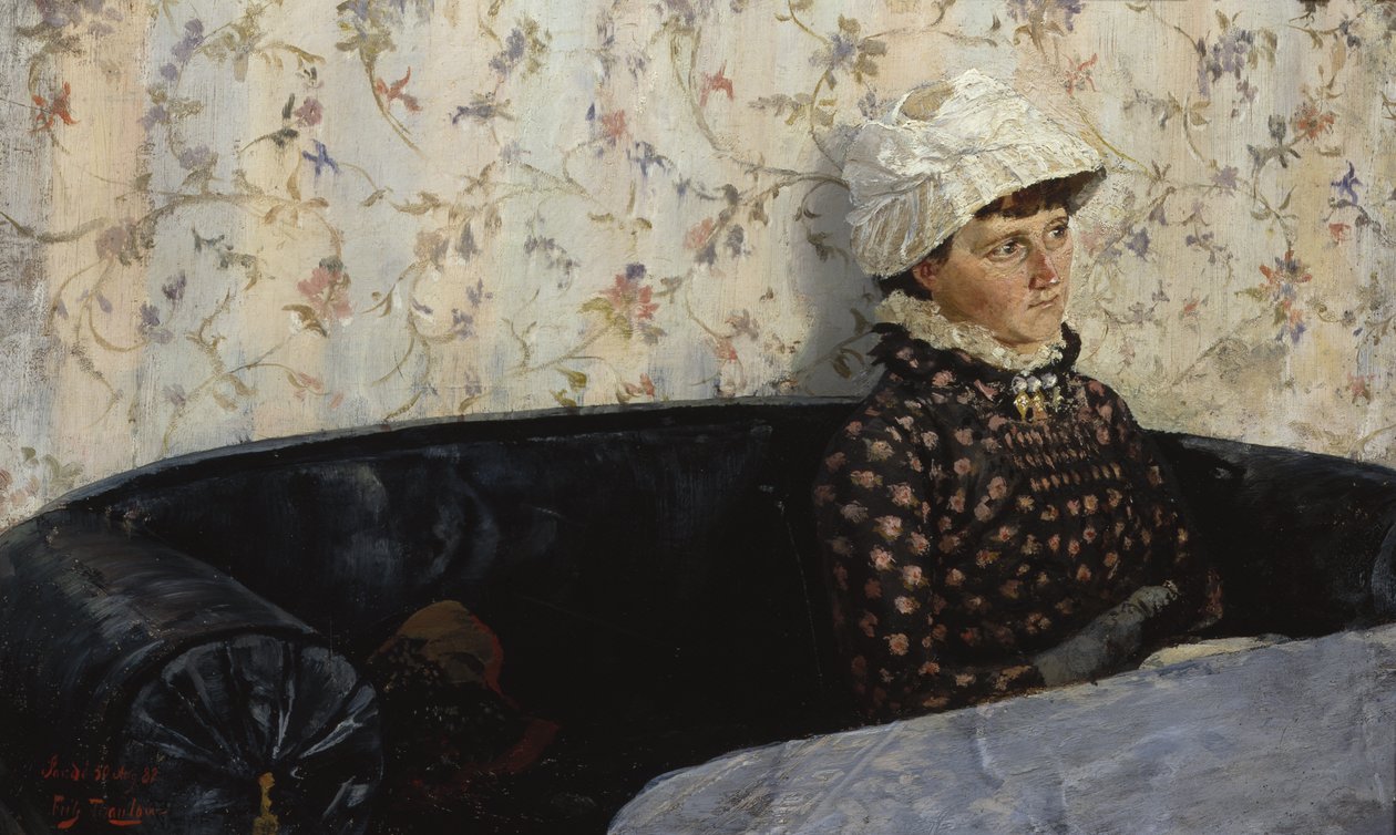 Ingeborg en el sofá, Sandø de Fritz Thaulow