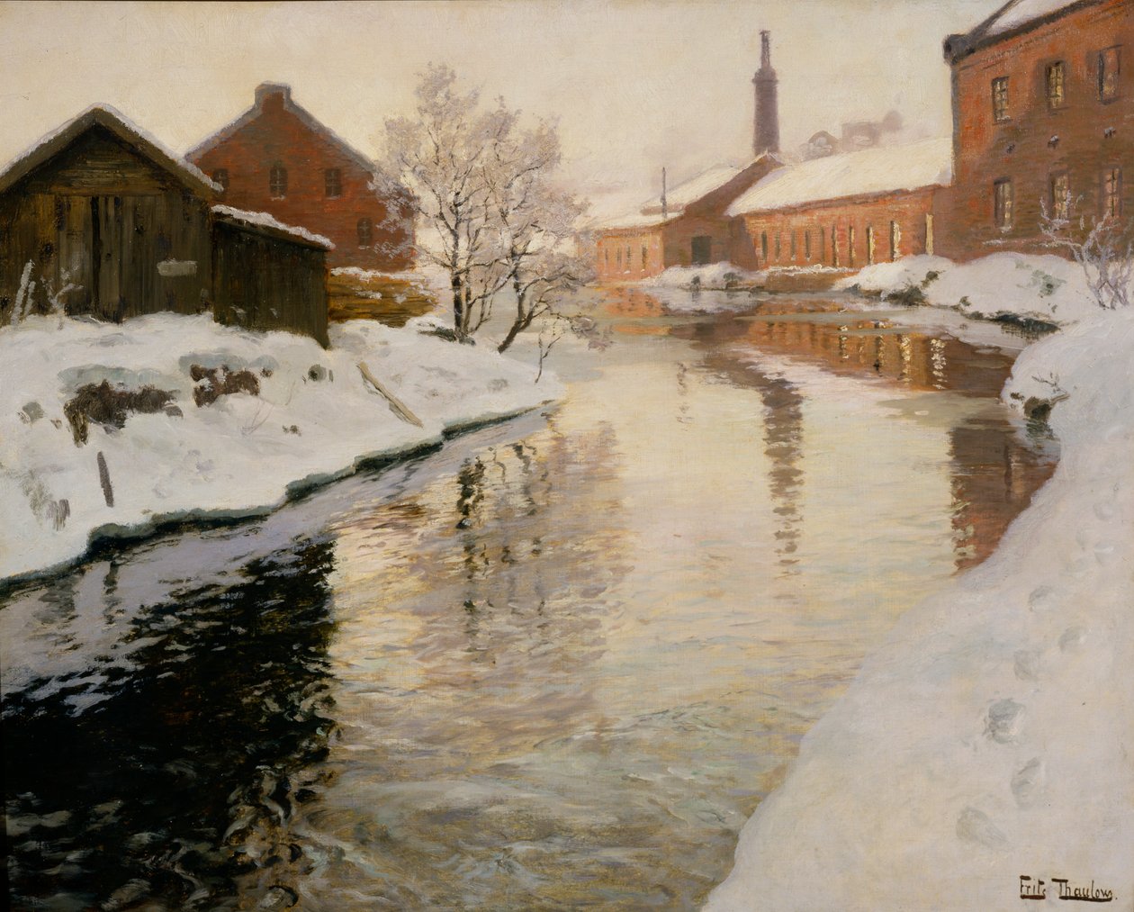 Río Lysaker de Fritz Thaulow