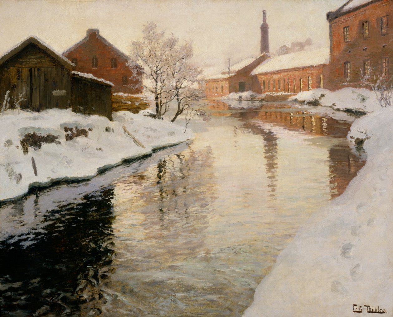 Río Lysaker de Fritz Thaulow