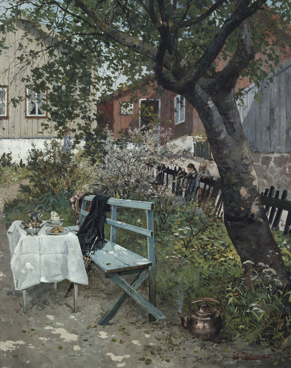 Día de verano en el jardín de Fritz Thaulow