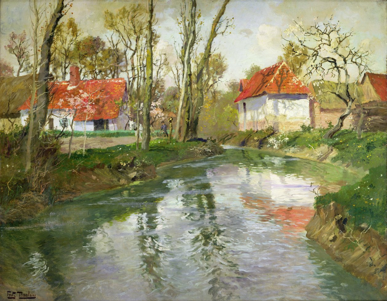 La Lechería en Quimperle de Frits Thaulow