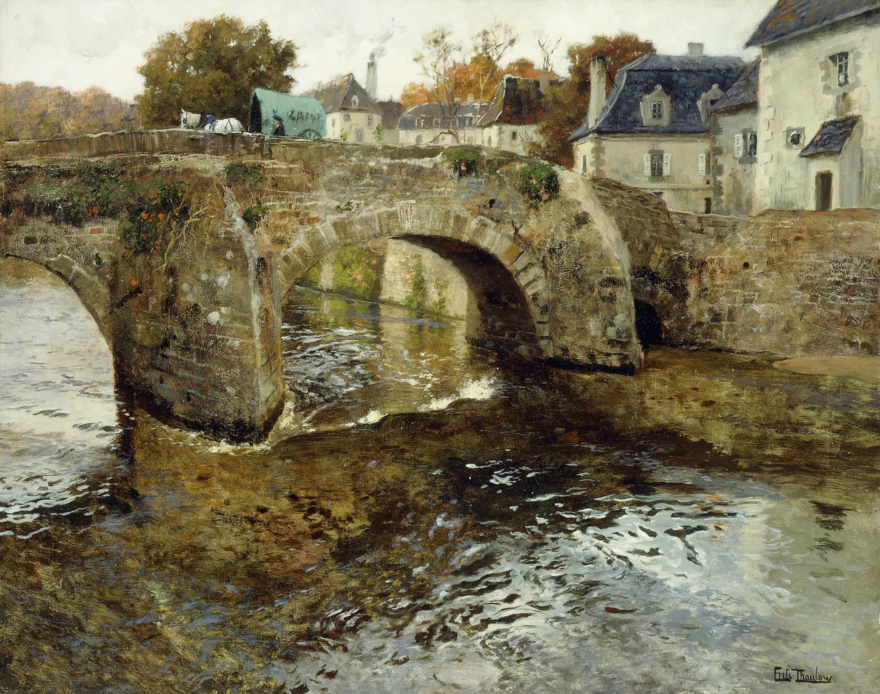 El viejo puente de piedra de Frits Thaulow