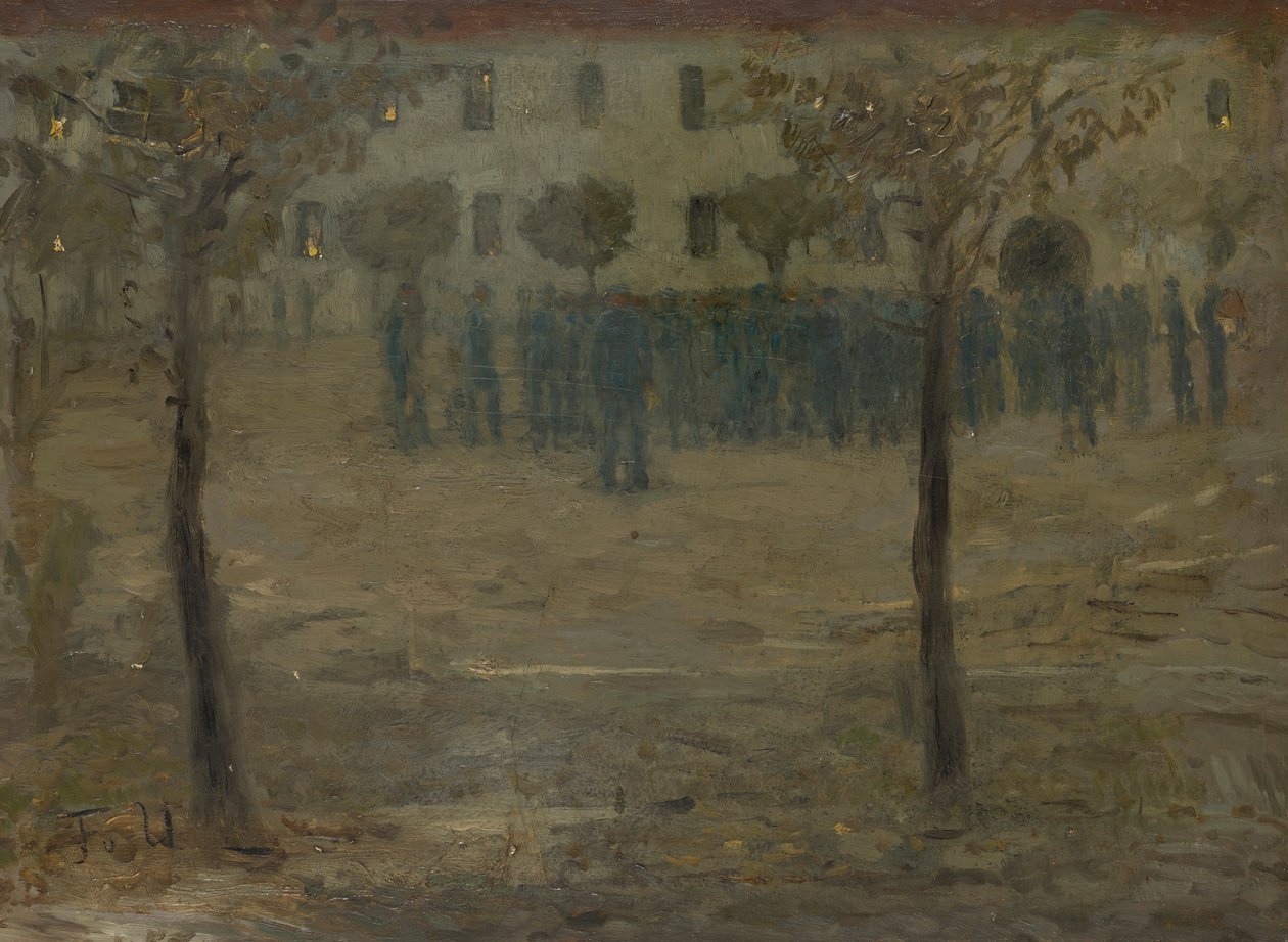 Soy Kasernenhof de Fritz von Uhde