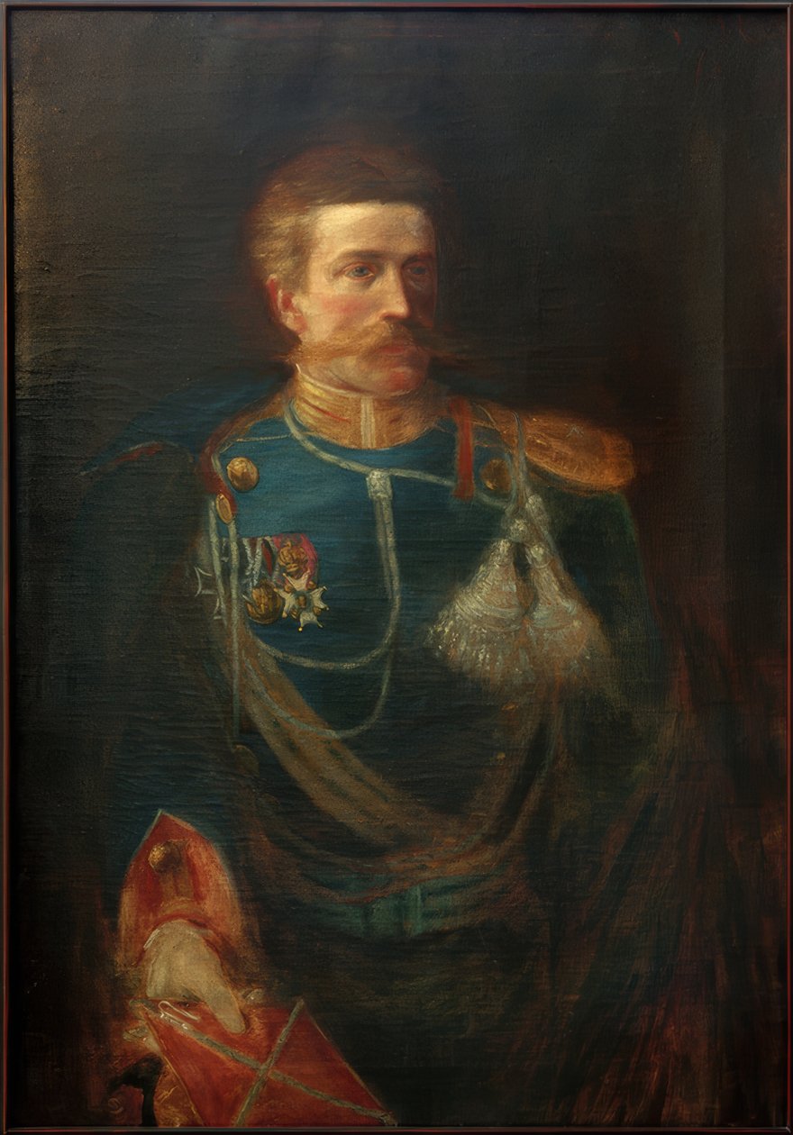 Autorretrato en uniforme de Fritz von Uhde
