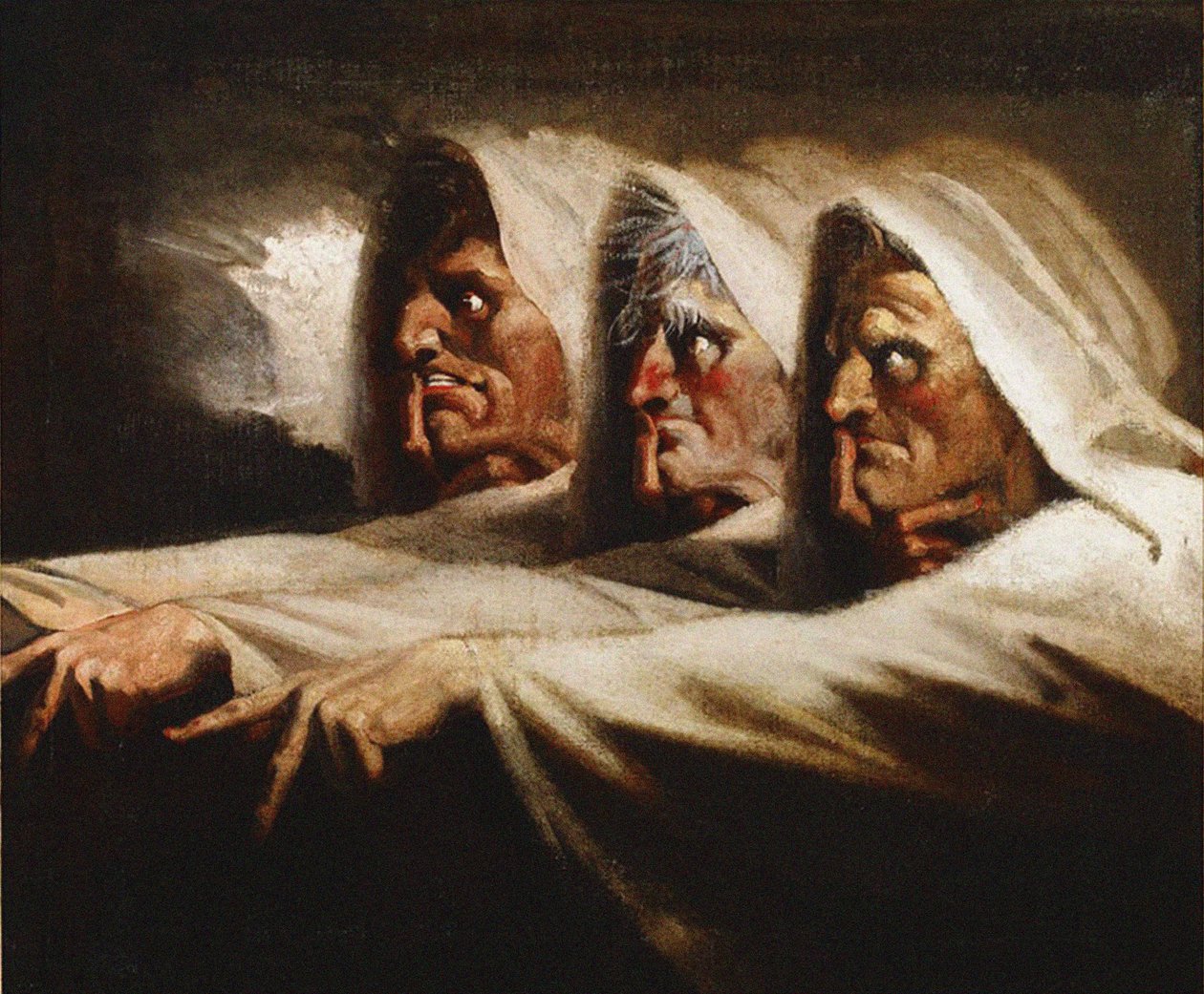 Las Hermanas Extrañas Las Tres Brujas, ca 1782 de Füssli