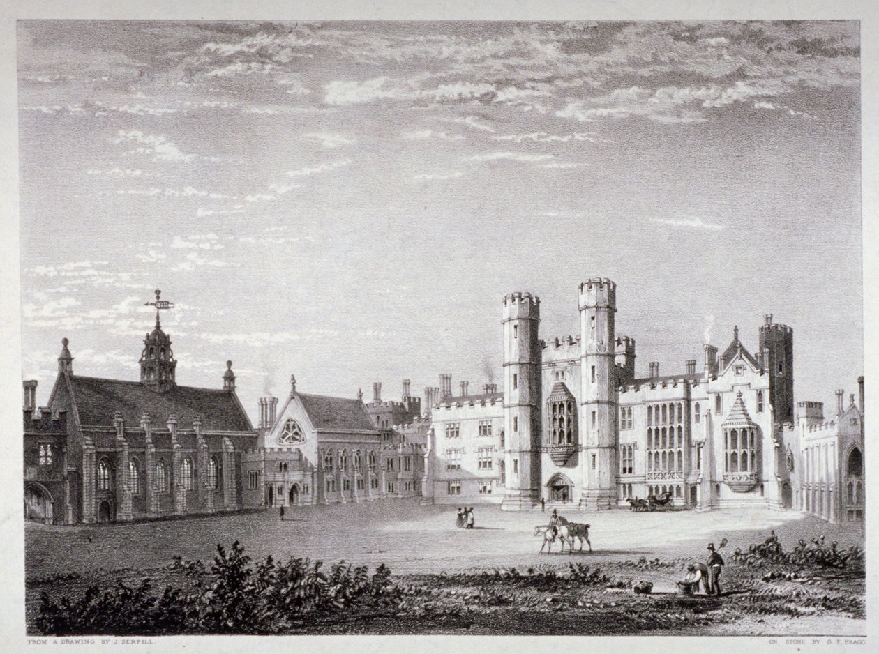 Palacio de Lambeth, Londres, c1830 de GF Bragg