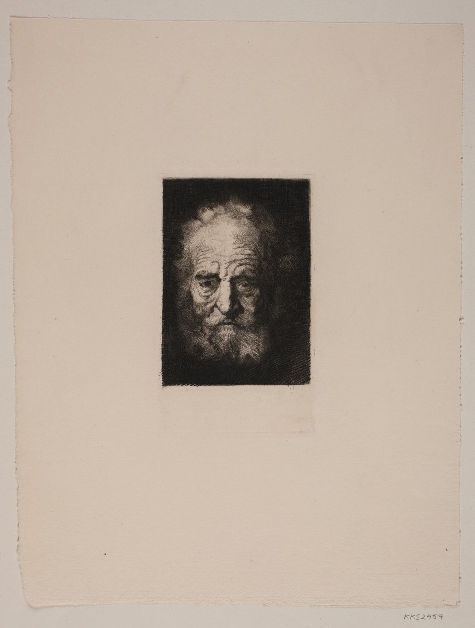 Cabeza de anciano. Estudio después de Rembrandt de G.V. Blom