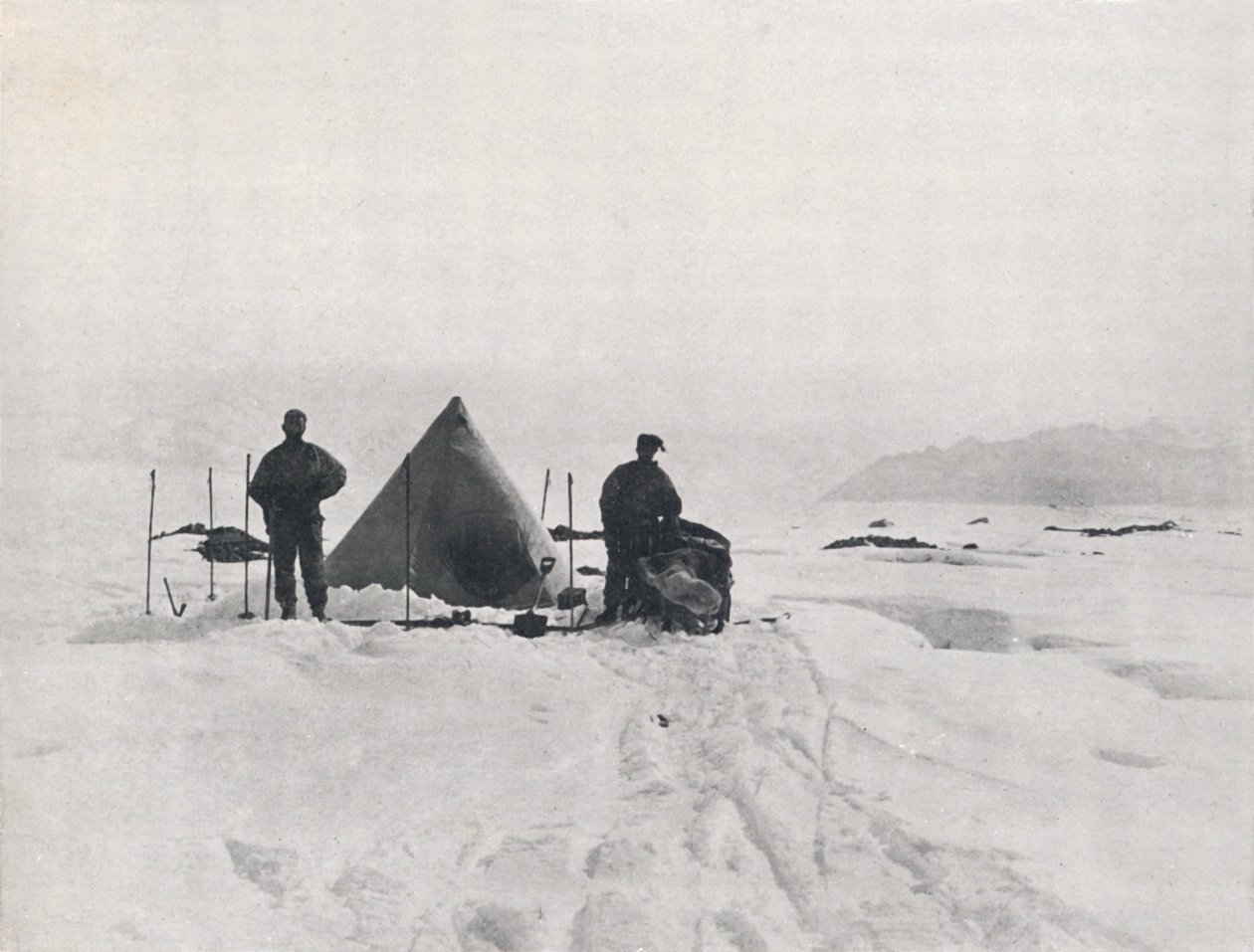 Campamento de Levick Entre Grietas, 1912 de G. Murray Levick