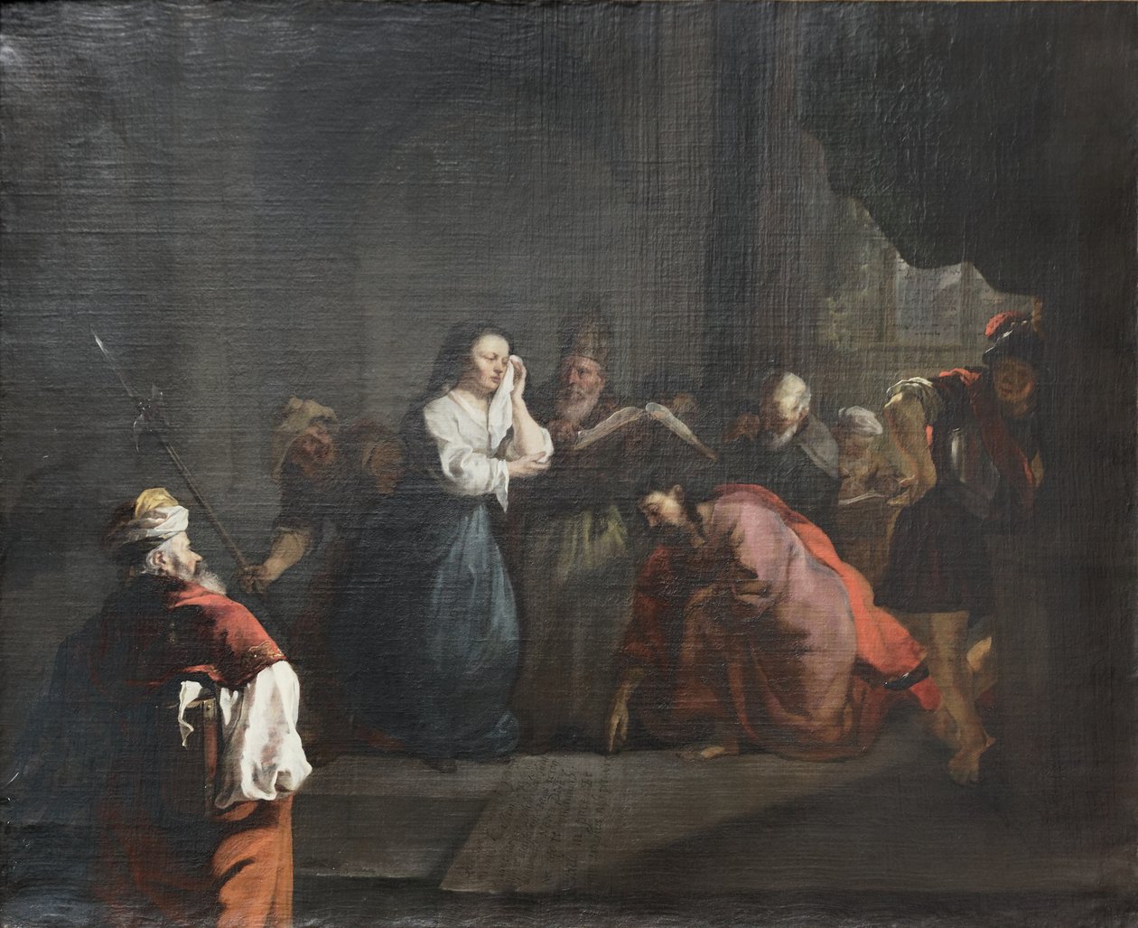 Cristo defendiendo a la mujer adúltera de Gabriel Metsu