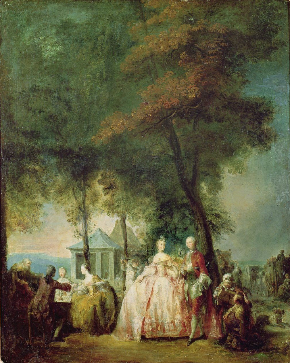 Paseo en Longchamp, c.1760 de Gabriel de Saint Aubin