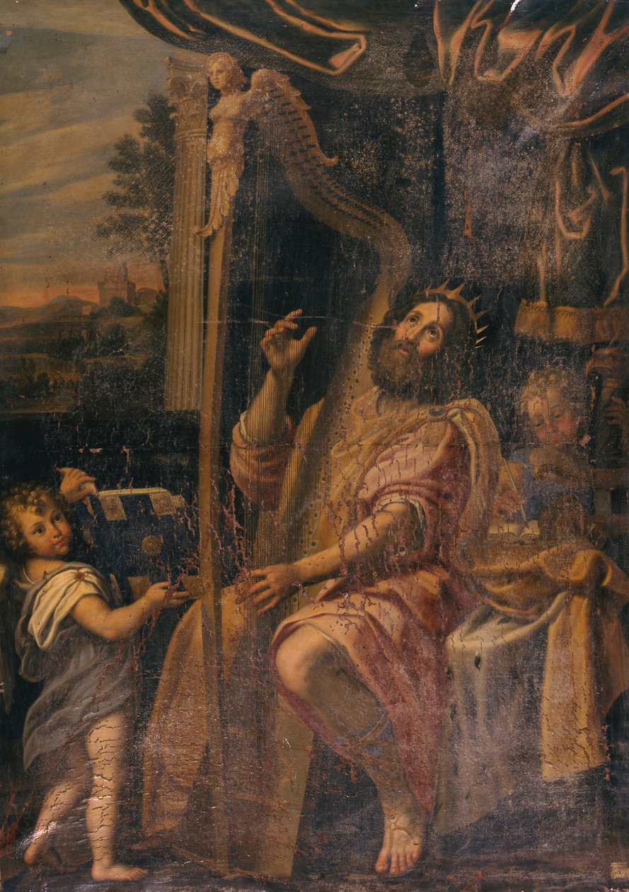 David tocando el arpa de Gabriel Francois Doyen