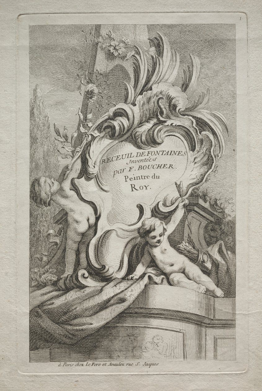 Libro de Fuentes: No. 1, Página de Título de Gabriel Huquier