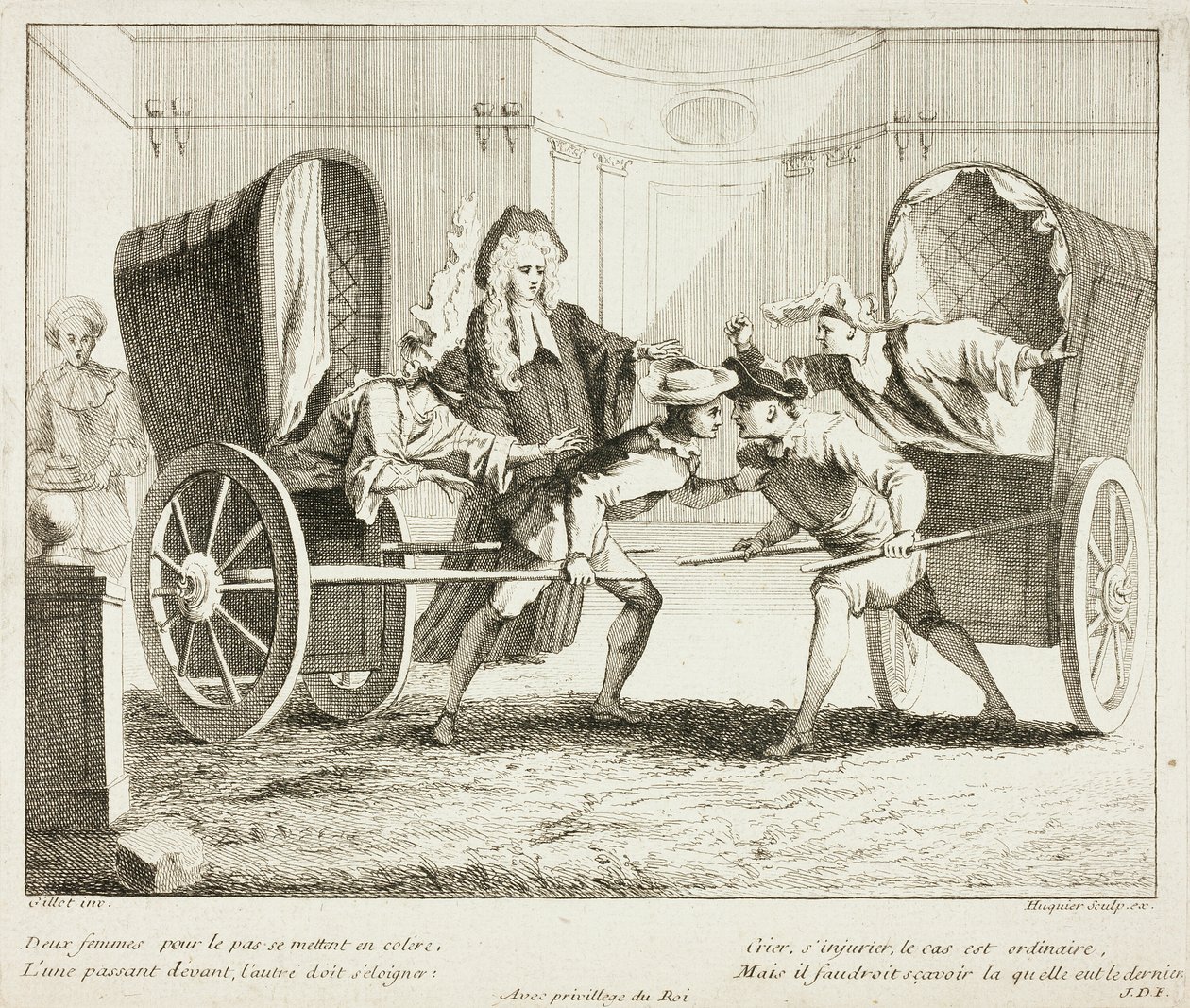 Placa del Livre de Scènes Comiques de Gabriel Huquier