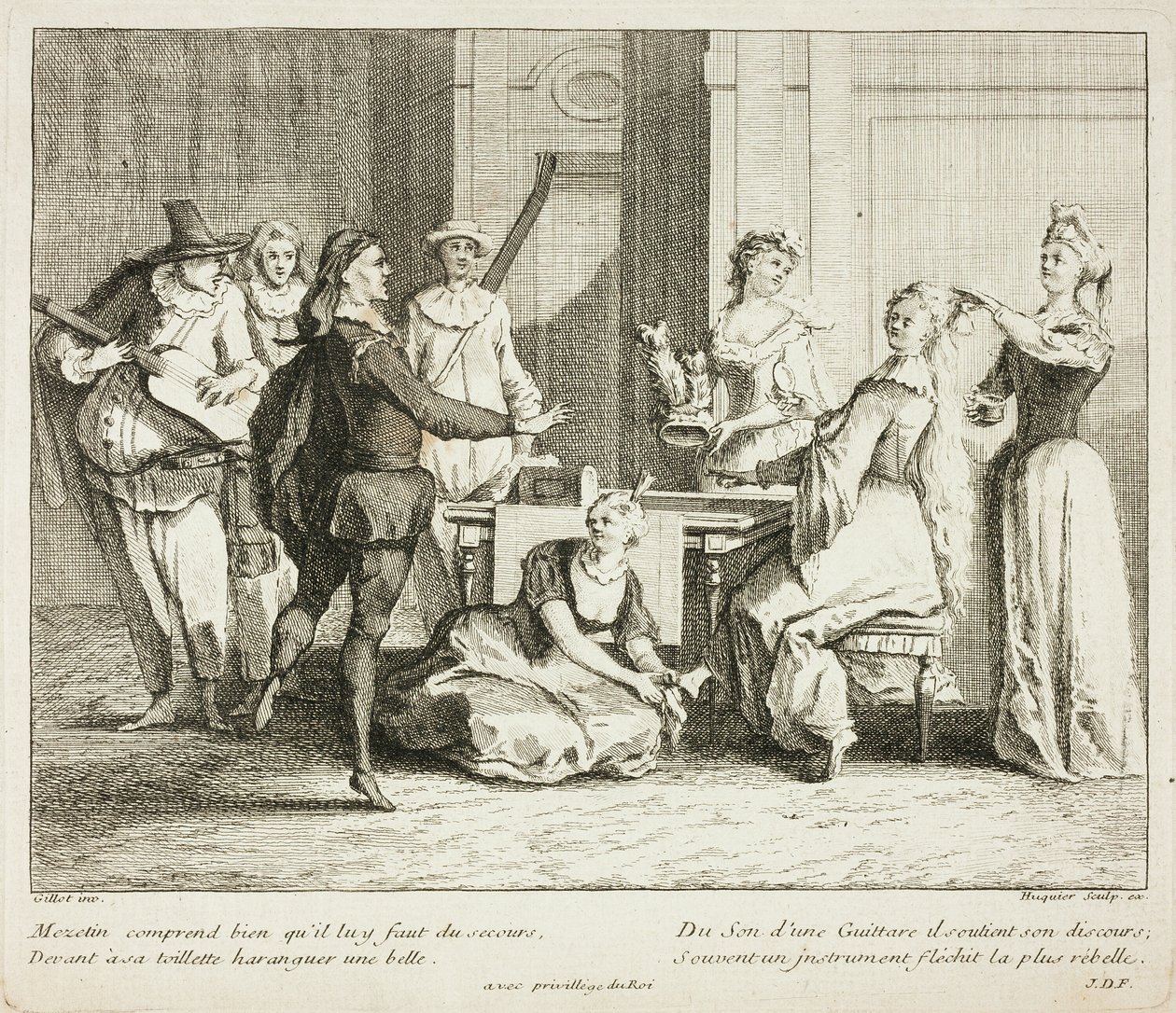 Placa del Livre de Scènes Comiques de Gabriel Huquier