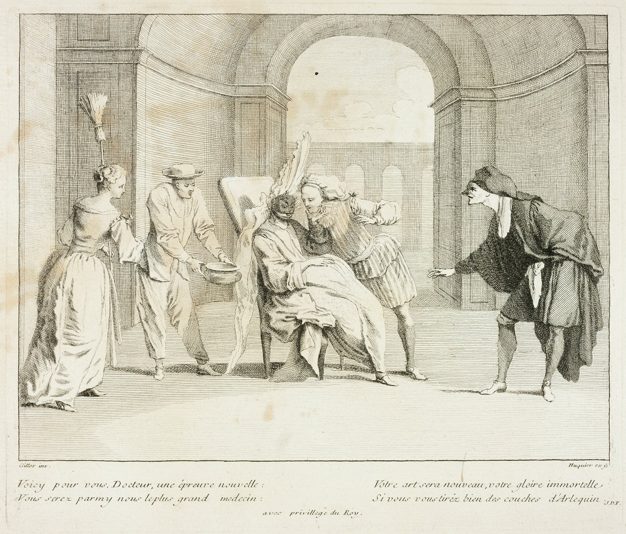 Placa del Livre de Scènes Comiques de Gabriel Huquier